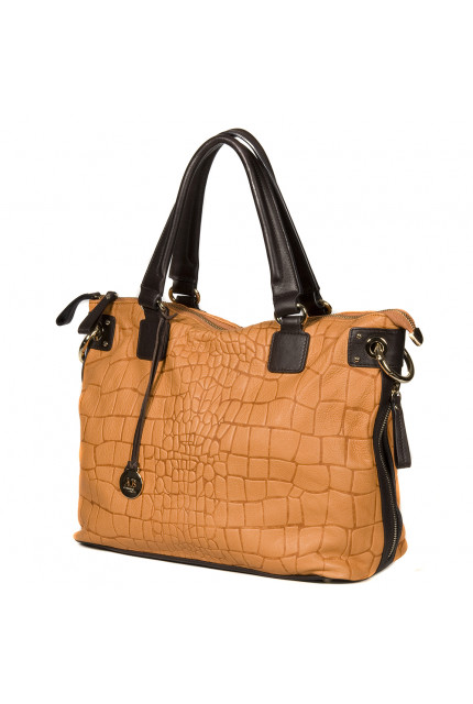 Сумка Alessandro Birutti 007-1025-кэмел-кроко