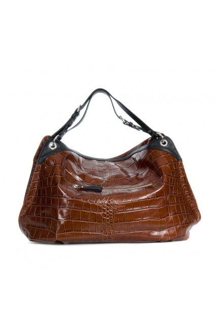 Сумка Alessandro Birutti 007 1099 коричневый кроко