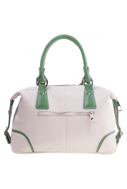 Сумка Alessandro Birutti 0119-бежевый-луг-зеленые-