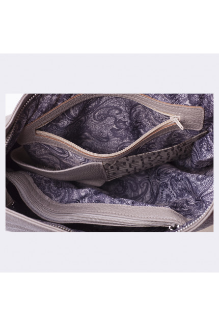 Сумка Alessandro Birutti 0119-бежевый-луг-зеленые-