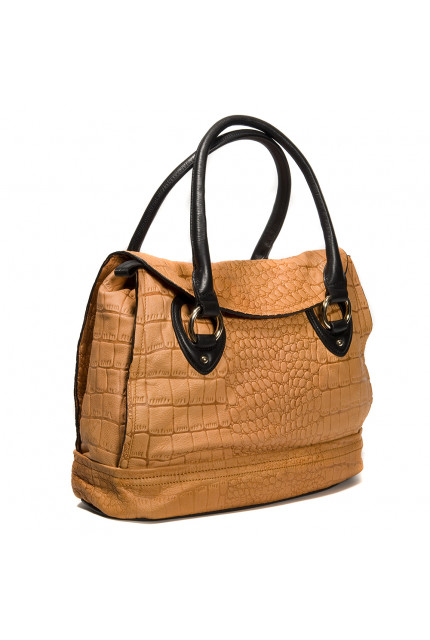 Сумка Alessandro Birutti 10-620 кэмел кроко E