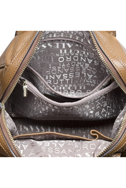 Сумка Alessandro Birutti 10-712-светло-коричневая-