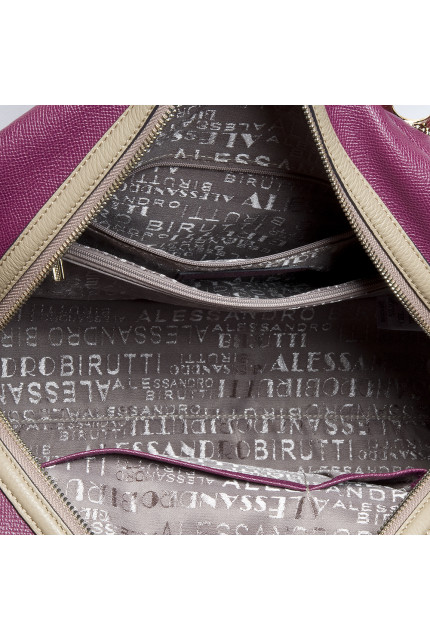Сумка Alessandro Birutti 10-722 фиолетовая кожа В