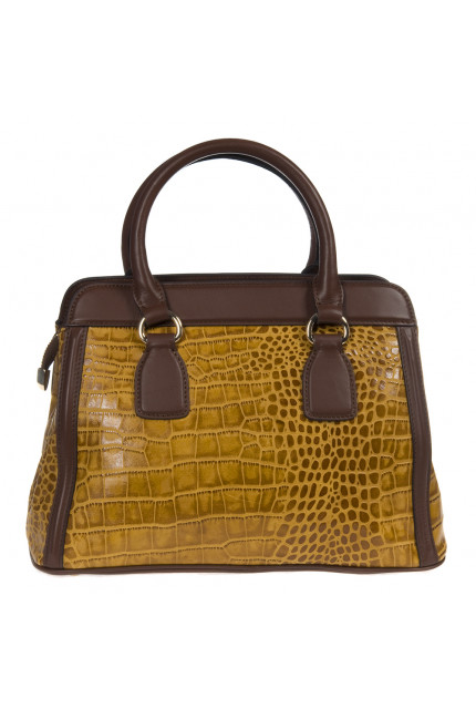 Сумка Alessandro Birutti 10-903  желтый крок Е отд