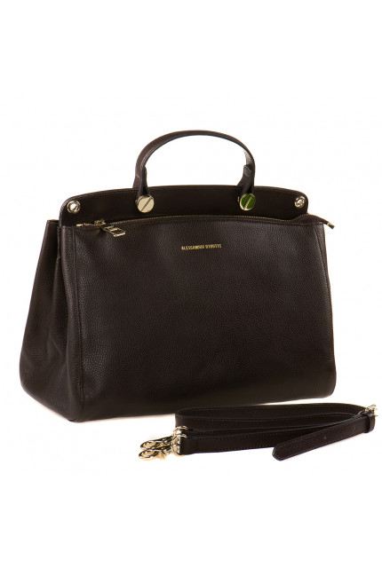 Сумка Alessandro Birutti 10-975 темно-коричневая с