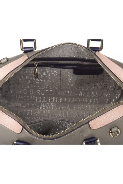 Сумка Alessandro Birutti 13-074-2-серо-фиолетово-р