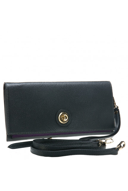 Клатч Alessandro Birutti 13-226 т серый фиолет сим