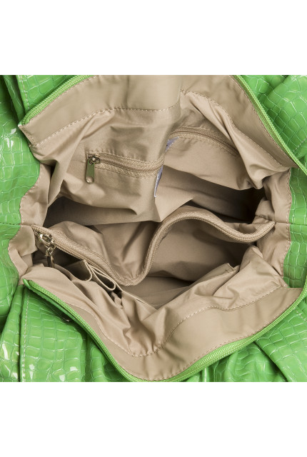 Сумка Alessandro Birutti 1335-зелёный-кроко-лак