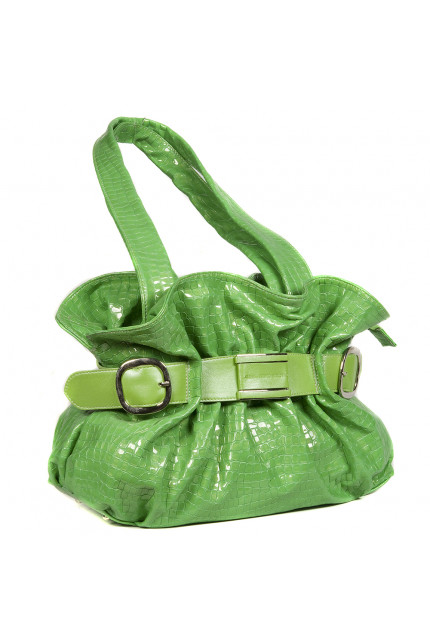 Сумка Alessandro Birutti 1335-зелёный-кроко-лак