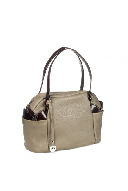 Сумка Alessandro Birutti 1790-темно-бежевая-симфон