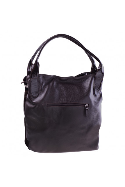 Сумка Alessandro Birutti 4002 коричневая замша+нап