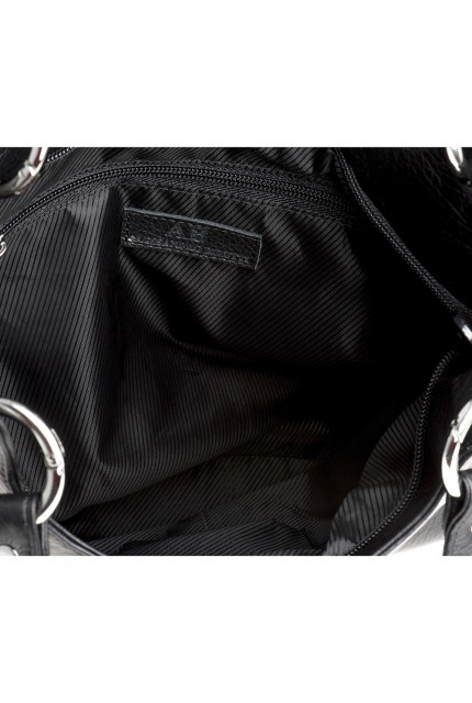 Сумка Alessandro Birutti 4003 черная замша+ черная