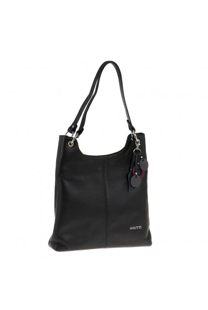 Сумка Alessandro Birutti 4003 черная замша+ черная