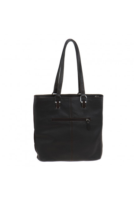 Сумка Alessandro Birutti 4004 коричневая замша+кор