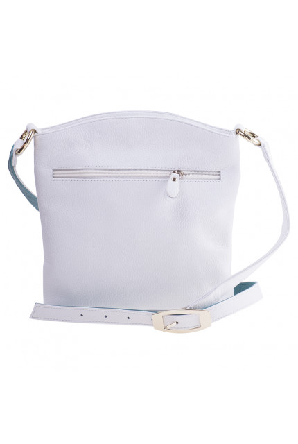 Сумка Alessandro Birutti 4009 белая бирюза симфони