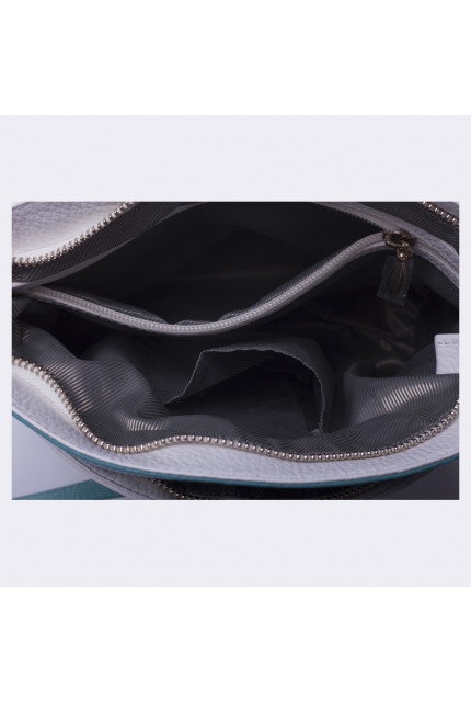 Сумка Alessandro Birutti 4009 белая бирюза симфони