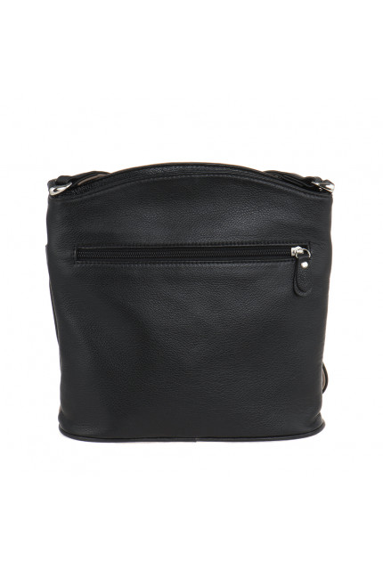 Сумка Alessandro Birutti 4009 черная+капучино симф