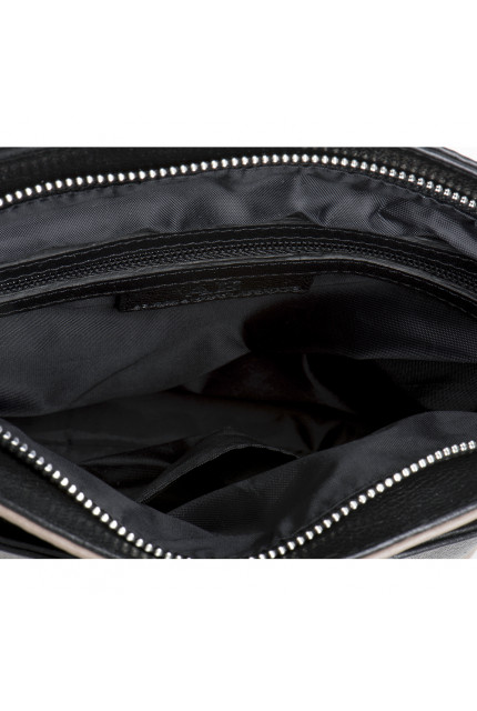 Сумка Alessandro Birutti 4009 черная+капучино симф