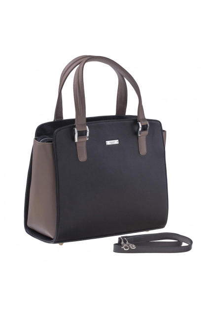 Сумка Alessandro Birutti 4015-черная-капучино-симф