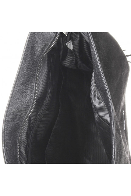 Сумка Alessandro Birutti 4018 черная замша симфони