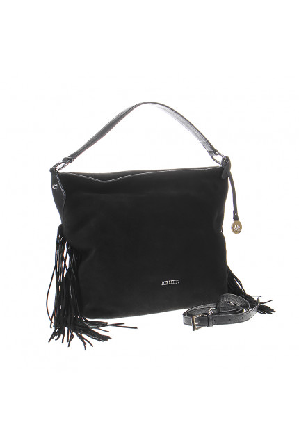Сумка Alessandro Birutti 4018 черная замша симфони