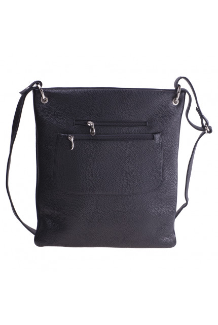 Сумка Alessandro Birutti 49-синяя-замша-черный-кот