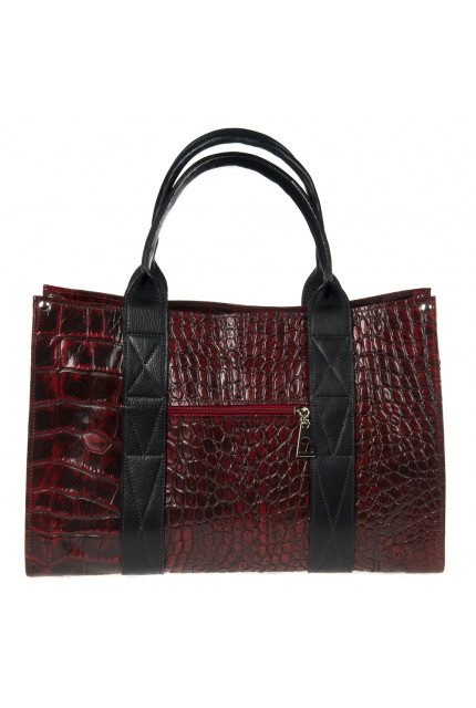 Сумка Alessandro Birutti 650-бордо-кроко-(круп.ком