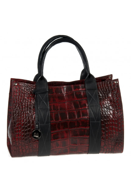 Сумка Alessandro Birutti 650-бордо-кроко-(круп.ком