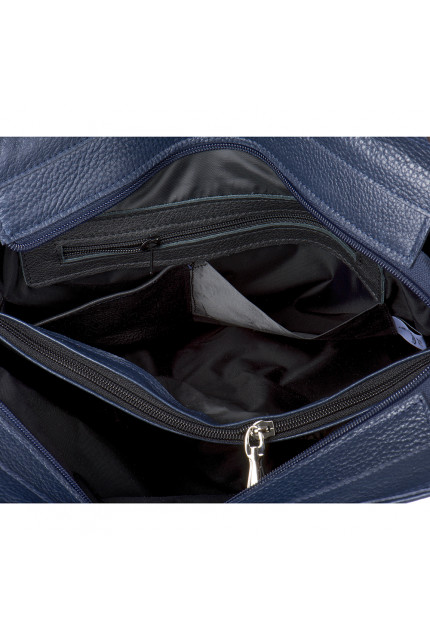 Сумка Alessandro Birutti 715-синяя-симфония+корич.