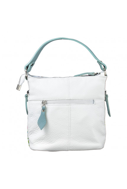 Сумка Alessandro Birutti 864-белый-луг-голубые-руч