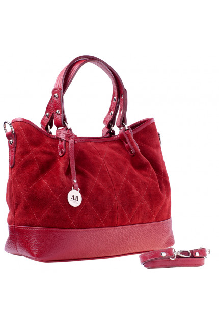 Сумка Alessandro Birutti 868 т красн замша стеганн