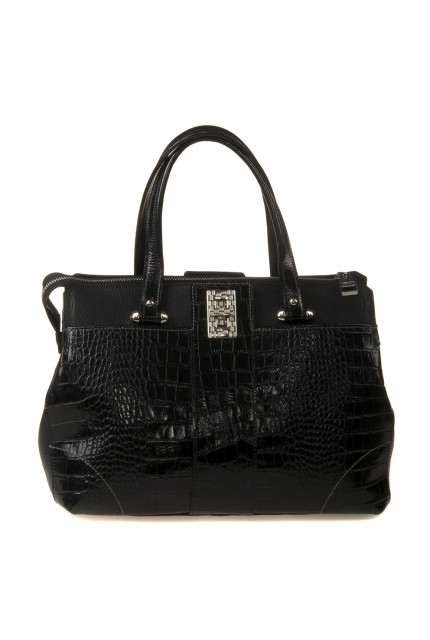 Сумка Alessandro Birutti 929 черный кроко+черная с