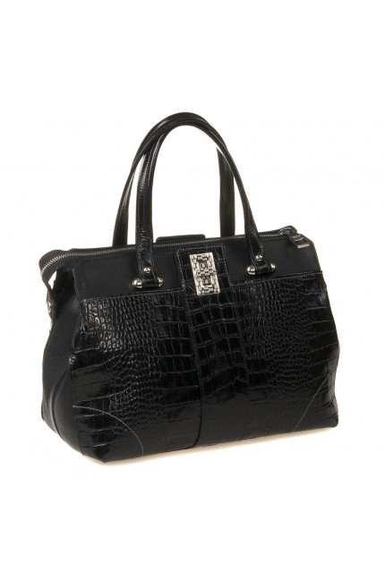 Сумка Alessandro Birutti 929 черный кроко+черная с