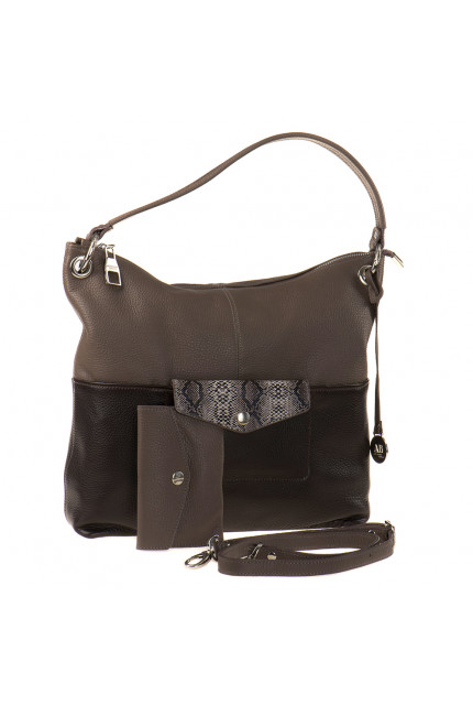 Сумка Alessandro Birutti 938-коричневый,капучино-с