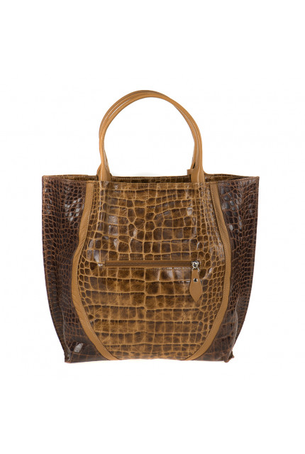 Сумка Alessandro Birutti 955-кемел-корица-кроко-+-