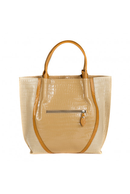Сумка Alessandro Birutti 955-светло-бежевый-кроко+