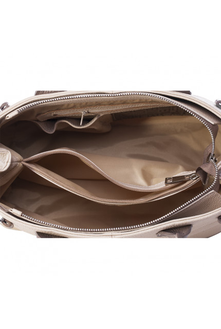 Сумка Alessandro Birutti 987 бежевая капучино симф