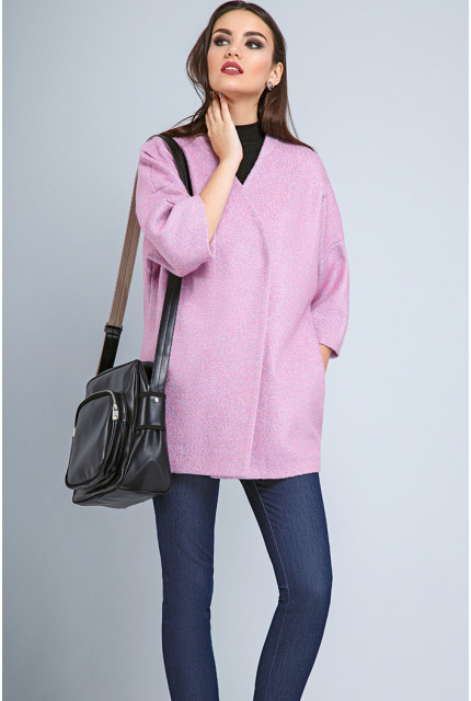 Пальто LaVela L7069-розовый