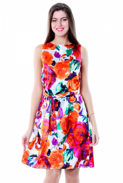 Платье La Via Estelar 10618-оранжевый