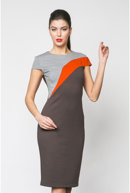 Платье La Via Estelar 12930-терракотовый