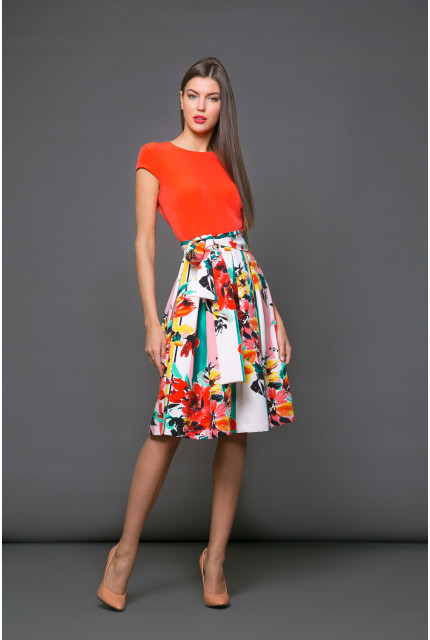 Платье La Via Estelar 12934-оранжевый