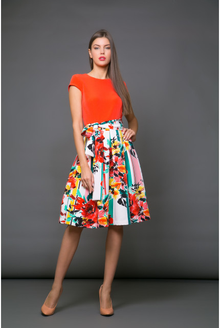 Платье La Via Estelar 12934-оранжевый