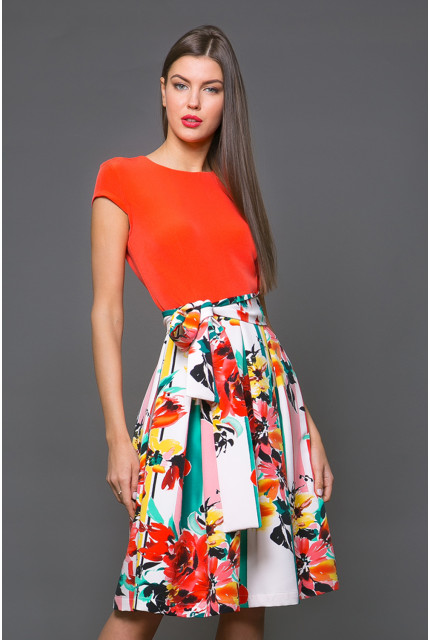 Платье La Via Estelar 12934-оранжевый