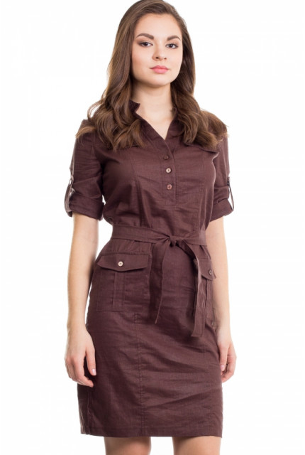 Платье La Via Estelar 13399-коричневый