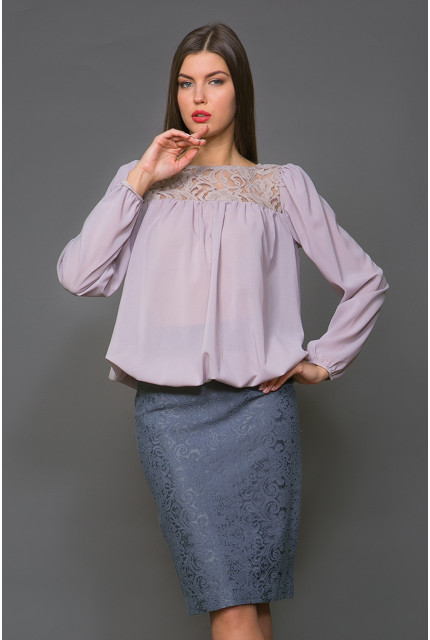 Блуза La Via Estelar 34924-бежевый