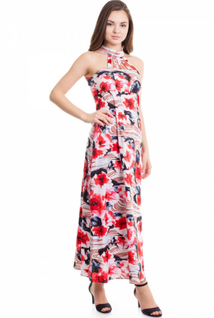 Платье La Via Estelar KB10049-бело-красный