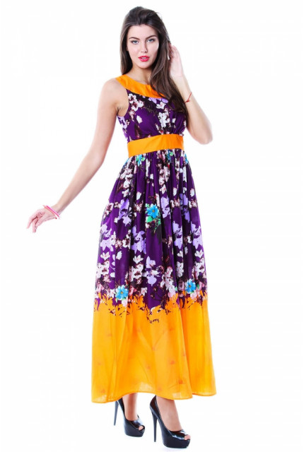 Платье La Via Estelar KB10056-фиолет-оранж