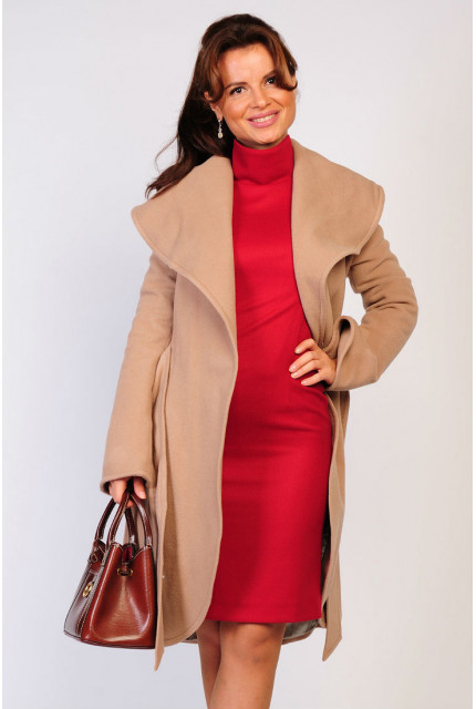 Пальто Stella Di Mare 70303-бежевое