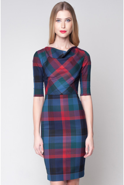 Платье Stella Di Mare 832-17-зел.клетка