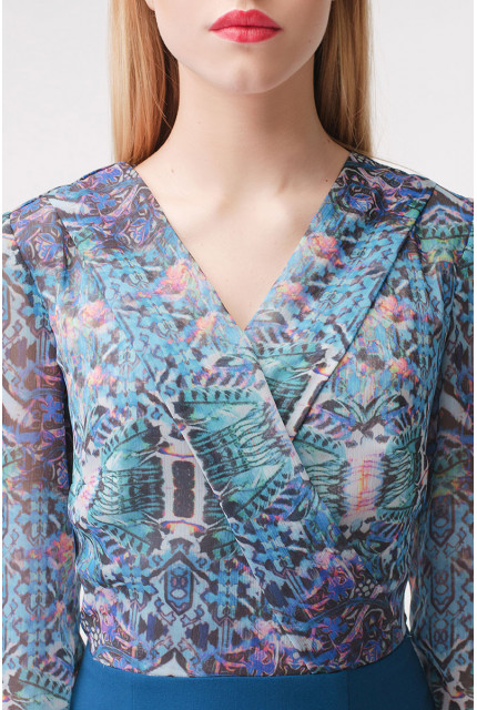 Платье Stella Di Mare 839-16-сине-зеленый